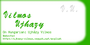 vilmos ujhazy business card