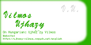 vilmos ujhazy business card